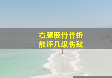 右腿胫骨骨折能评几级伤残