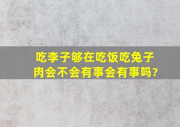 吃李子够在吃饭吃兔子肉会不会有事会有事吗?