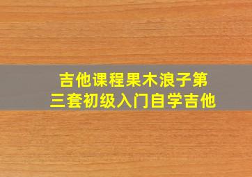 吉他课程【果木浪子第三套初级入门自学吉他】