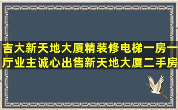 吉大新天地大厦精装修电梯一房一厅业主诚心出售,新天地大厦二手房...