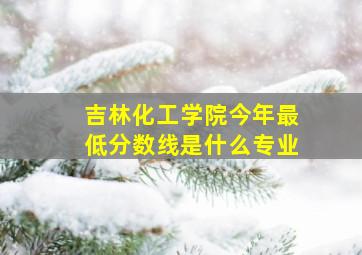 吉林化工学院今年最低分数线是什么专业