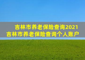 吉林市养老保险查询2021 吉林市养老保险查询个人账户 