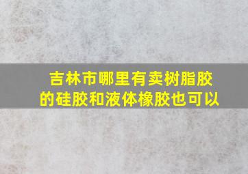 吉林市哪里有卖树脂胶的,硅胶和液体橡胶也可以