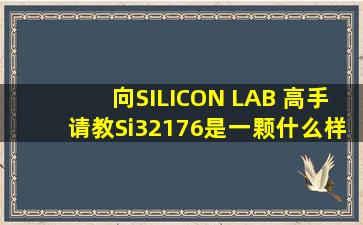 向SILICON LAB 高手请教Si32176是一颗什么样的IC?谢谢