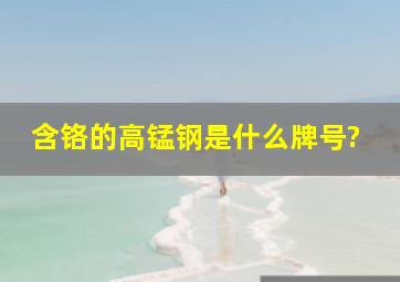 含铬的高锰钢是什么牌号?