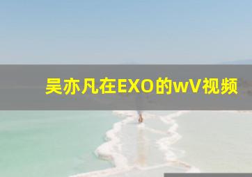 吴亦凡在EXO的wV视频