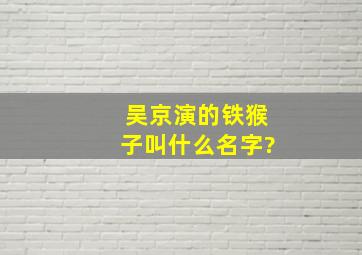 吴京演的铁猴子叫什么名字?