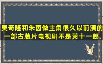 吴奇隆和朱茵做主角很久以前演的一部古装片电视剧,不是萧十一郎,...