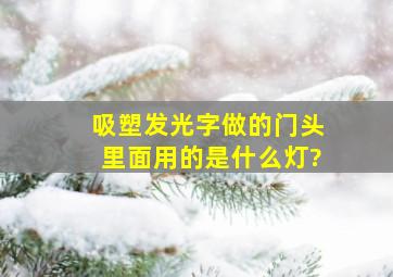 吸塑发光字做的门头里面用的是什么灯?