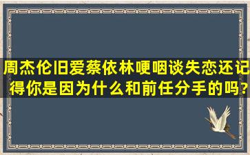 周杰伦旧爱蔡依林哽咽谈失恋,还记得你是因为什么和前任分手的吗?