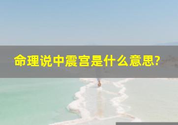 命理说中震宫是什么意思?