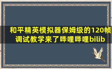 和平精英模拟器保姆级的120帧调试教学来了哔哩哔哩bilibili