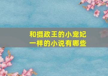 和摄政王的小宠妃一样的小说有哪些