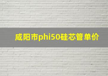 咸阳市φ50硅芯管单价