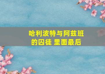 哈利波特与阿兹班的囚徒 里面最后