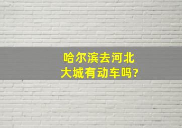 哈尔滨去河北大城有动车吗?