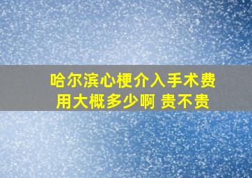 哈尔滨心梗介入手术费用大概多少啊 贵不贵