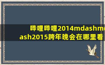 哔哩哔哩2014——2015跨年晚会在哪里看