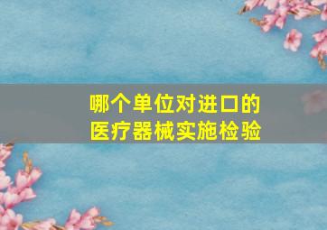 哪个单位对进口的医疗器械实施检验