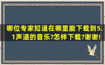 哪位专家知道在哪里能下载到5.1声道的音乐?怎样下载?谢谢!