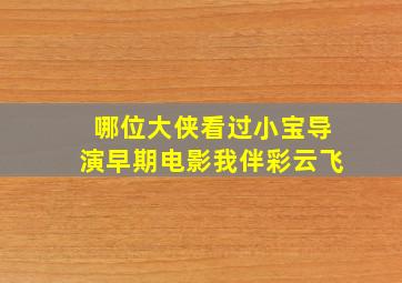 哪位大侠看过小宝导演早期电影《我伴彩云飞》