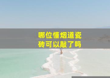 哪位懂烟道瓷砖可以敲了吗