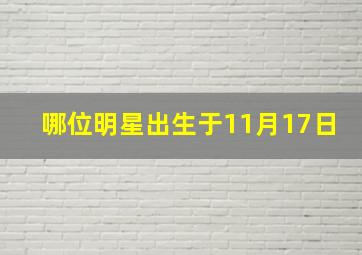 哪位明星出生于11月17日