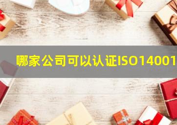 哪家公司可以认证ISO14001?