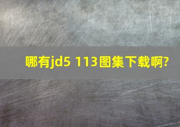 哪有jd5 113图集下载啊?