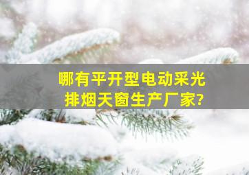 哪有平开型电动采光排烟天窗生产厂家?