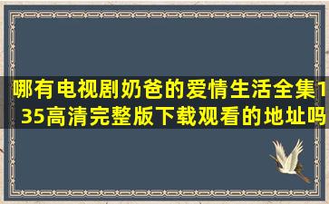 哪有电视剧《奶爸的爱情生活》全集135高清完整版下载观看的地址吗?