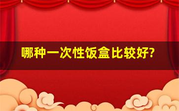 哪种一次性饭盒比较好?