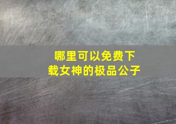 哪里可以免费下载女神的极品公子