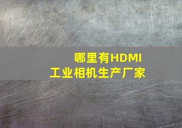 哪里有HDMI工业相机生产厂家