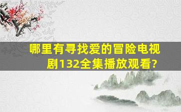 哪里有寻找爱的冒险电视剧132全集播放观看?