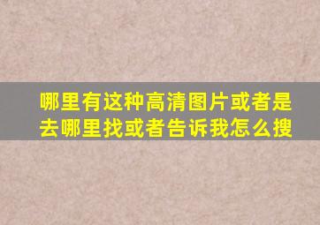 哪里有这种高清图片,或者是去哪里找,或者告诉我怎么搜