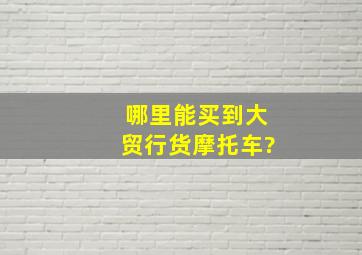 哪里能买到大贸行货摩托车?