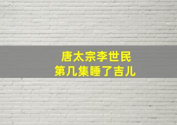 唐太宗李世民第几集睡了吉儿