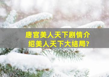 唐宫美人天下剧情介绍美人天下大结局?