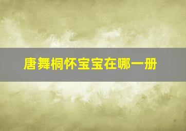 唐舞桐怀宝宝在哪一册