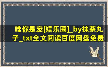 唯你是宠[娱乐圈]_by抹茶丸子_txt全文阅读,百度网盘免费下载