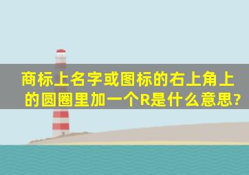 商标上名字或图标的右上角上的圆圈里加一个R是什么意思?