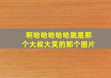 啊哈哈哈哈哈,就是那个大叔大笑的那个图片