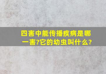 四害中能传播疾病是哪一害?它的幼虫叫什么?