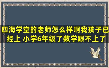 四海学堂的老师怎么样啊,我孩子已经上 小学6年级了,数学跟不上了香...