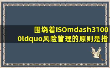 围绕着ISO—31000“风险管理的原则是指引”,中国标准化组织近两年...