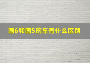 国6和国5的车有什么区别 