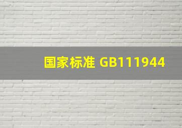 国家标准 GB111944