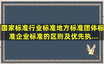 国家标准、行业标准、地方标准、团体标准、企业标准的区别及优先执...