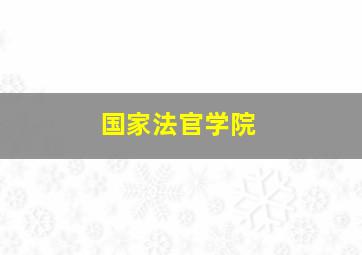 国家法官学院